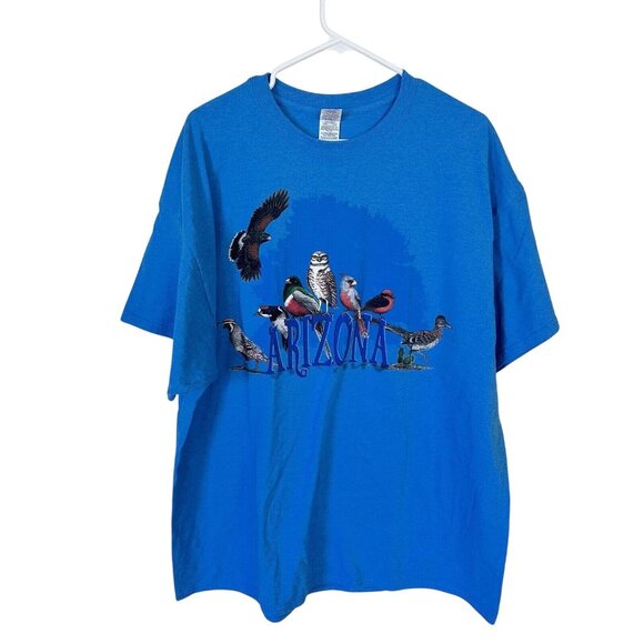 Unisex 2X Arizona State Birding T Shirt Teal Blue Nature Bird Outdoor Lover - Picture 1 of 7